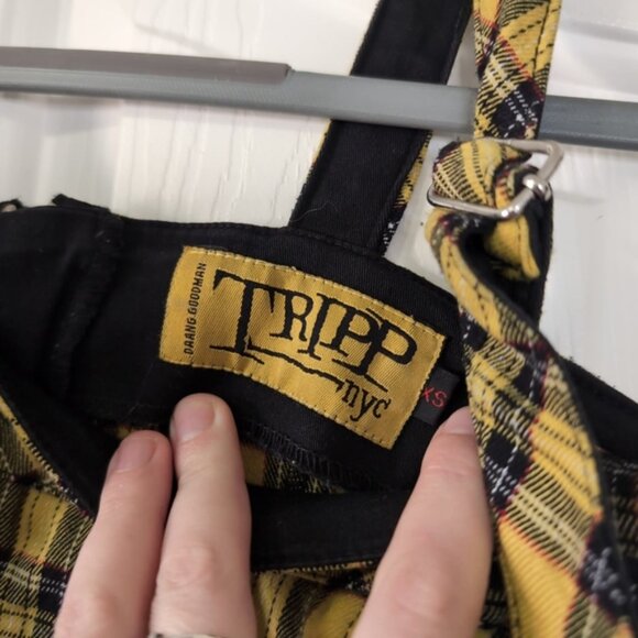 Tripp NYC Y2K 90s Whismigoth Punk Plaid Dark Academia Schoolgirl Lolita Dress XS - Picture 7 of 8